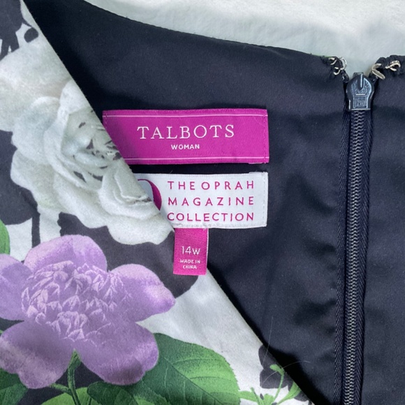 Talbots Women’s 14W Faux Wrap Midi Dress Cottagecore Dressy - Picture 7 of 10